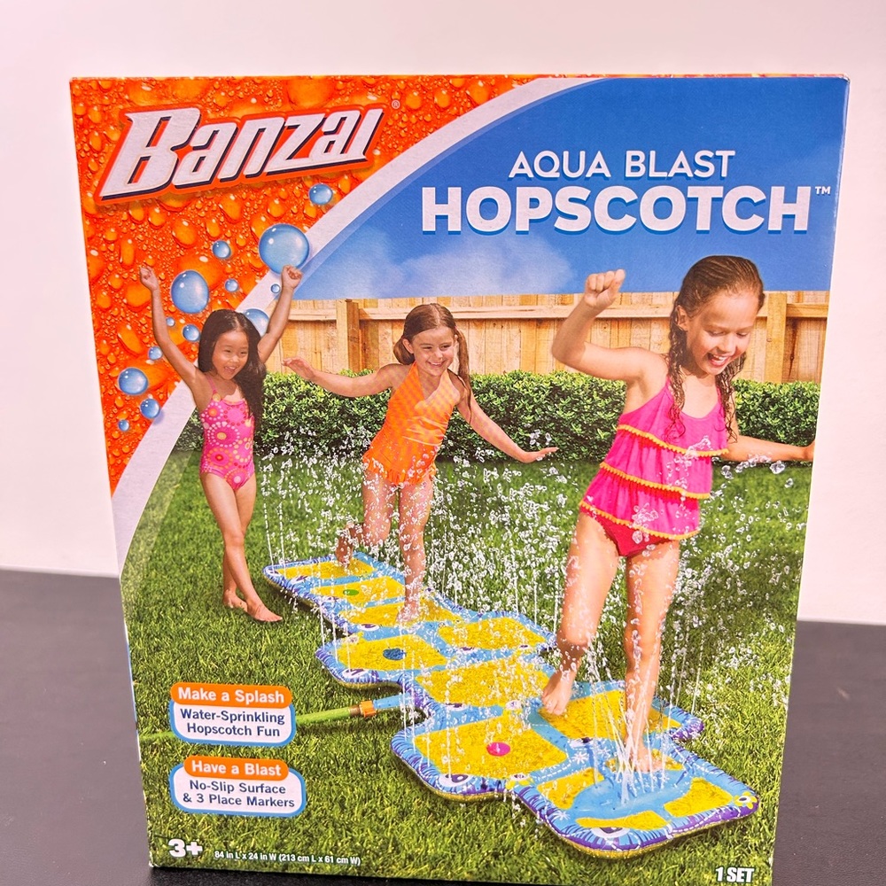 Banzai Aqua Blast Hopscotch Water Sprinkler Summer Game